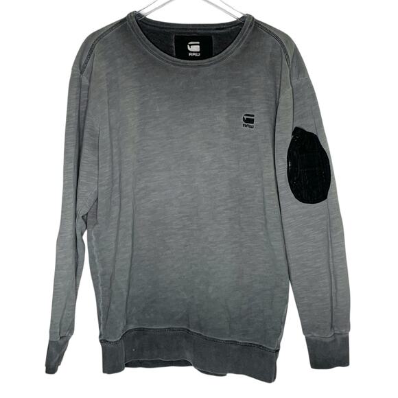 G Star Raw XL Mens Kendoo Overdye Sweatshirt Long Sleeve Gray Streetwear - Picture 1 of 10